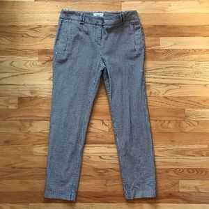 Black and White Striped Cropped Pants